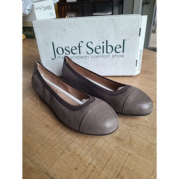 Josef Seibel Pippa Ballet Flats Shoes Womens Size 5-5.5 EU36 Brown Leather Nesty - Picture 1 of 10